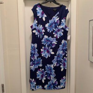 NEW  Liz Claiborne Blue Floral Dress